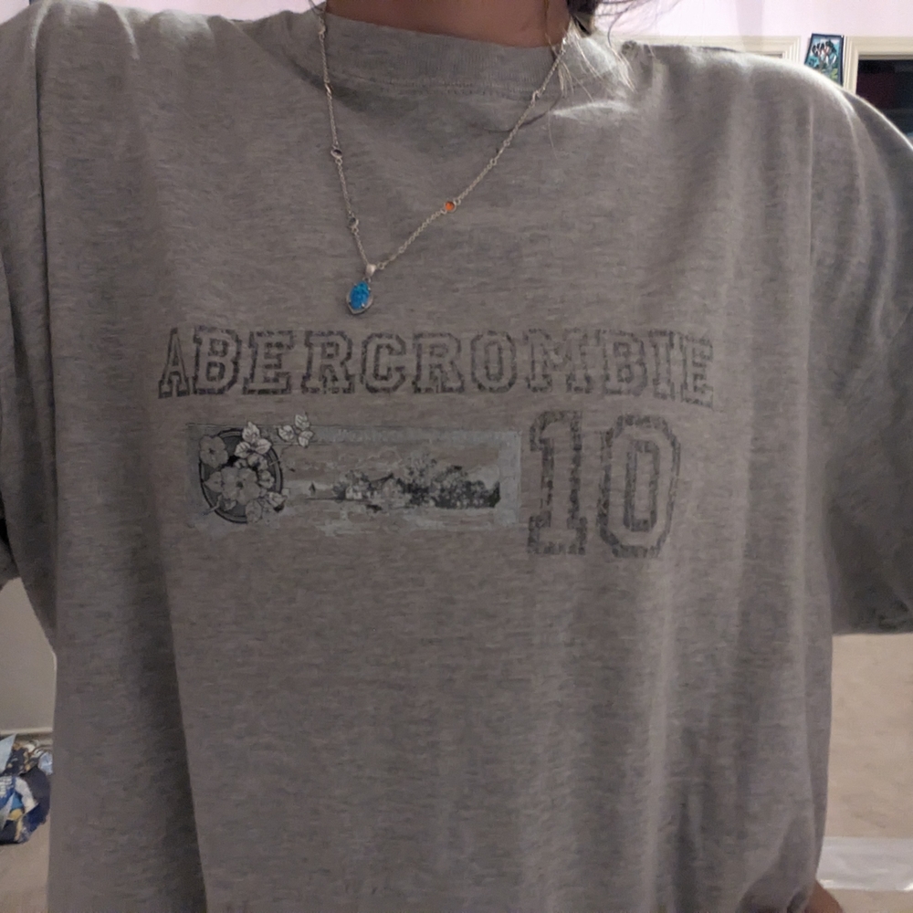 Abercrombie & Fitch Gray Handmade Graphic Tee